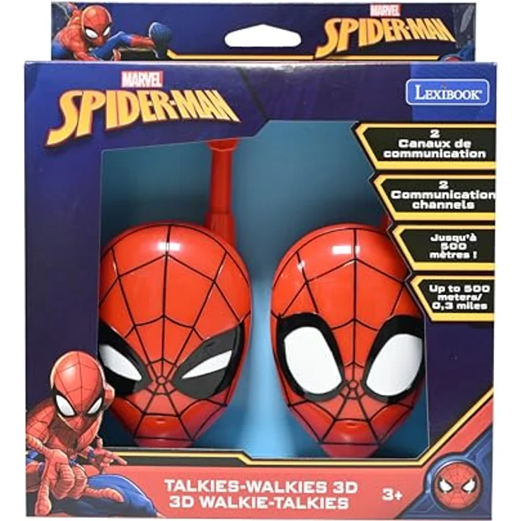 Lexibook Spider-Man Walkie Talkies, 2 Kanäle für Kinder, rot – Bild 4