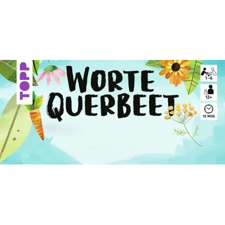 TOPP 18415 Querbeet-Lass Worte wachsen Schnelles Würfelspiel für Kreuzworträtsel-Fans, von TOPP - Handliches Format, ideal für Unterwegs | 1-6 Personen | Ab 10 Jahren | 15 Minuten Spielzeit – Bild 2