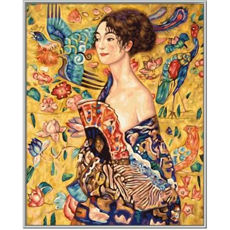 Schipper 609130915 Malen nach Zahlen – Dame mit Fächer für Erwachsene, Acrylfarben, 40 x 50 cm – Bild 3