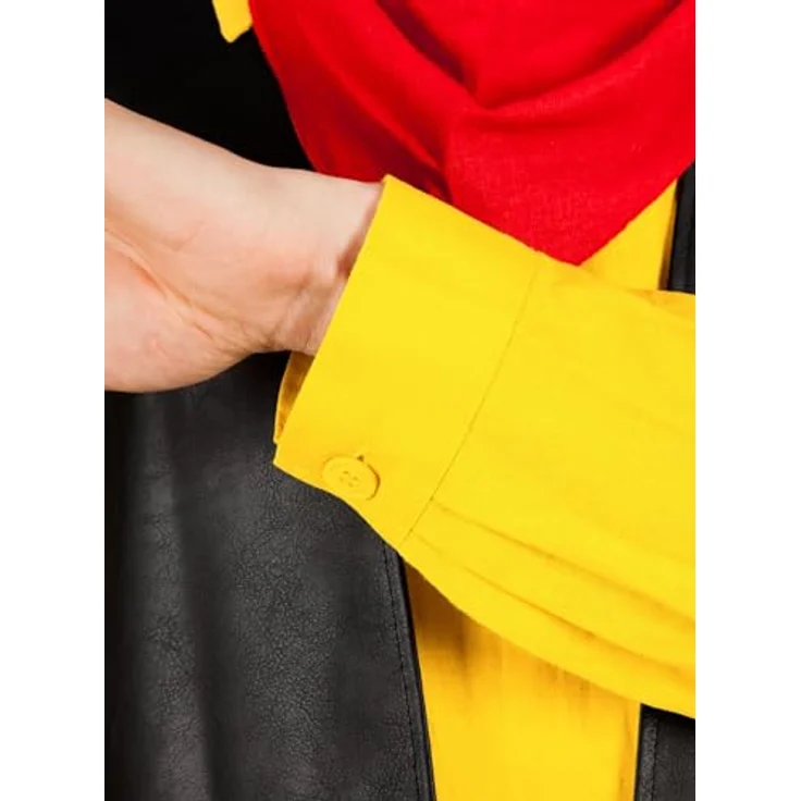 Maskworld Lucky Luke Comic Cowboy Western Kostüm für Herren, 4-teiliges Set in XL, gelbes Hemd, schwarze Weste, rotes Halstuch, Pistolenholster – Bild 5