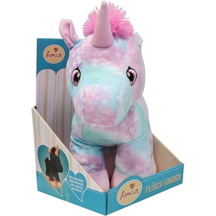 Vedes Amia Plüsch Einhorn Glow in The Dark, 30 cm, leuchtet im Dunkeln – Bild 1