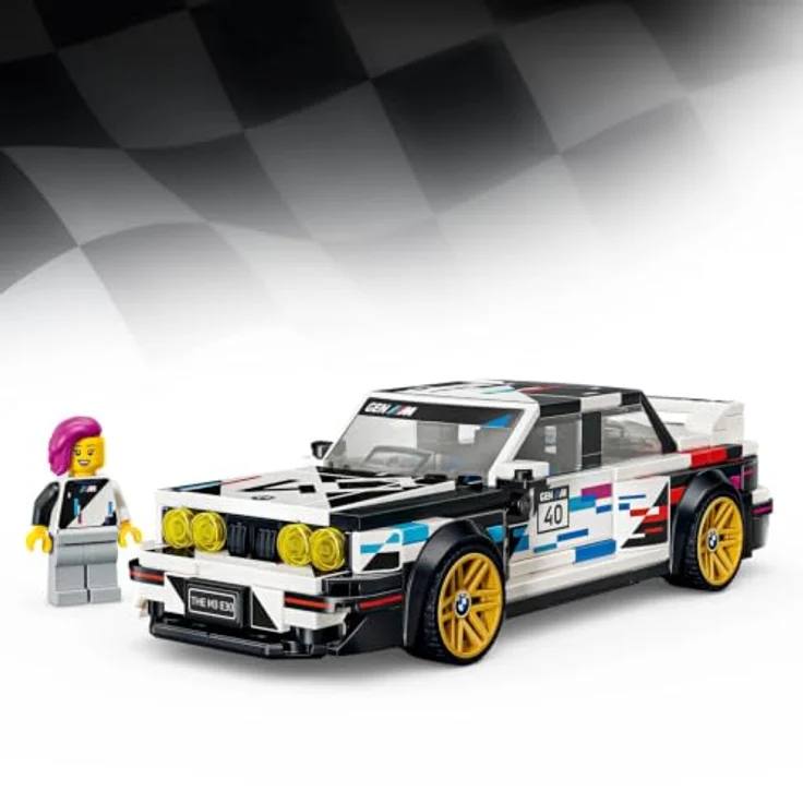 LEGO Speed Champions 77263 BMW M3 (E30) Bausatz, Mehrfarbig, 358 Teile, inkl. 1 Minifigur im BMW-Rennoutfit – Bild 6