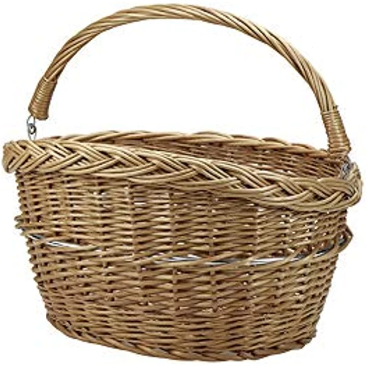KLICKfix Farradtasche Weidenkorb Lenkerkorb, Beige, 30 x 40 x 31 cm – Bild 2