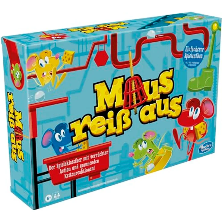 Hasbro Gaming Maus reiß aus, Kinder-Brettspiel für 2-4 Spieler, einfaches Setup, deutsche Fassung – Bild 5