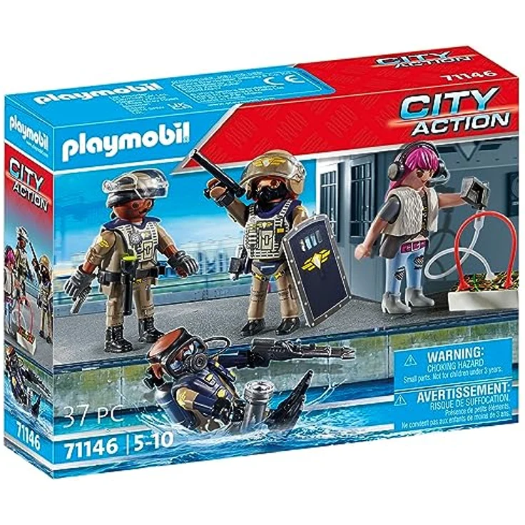 Playmobil® Konstruktions-Spielset SWAT-Figurenset (71146), City Action, (37 St), Made in Europe – Bild 3