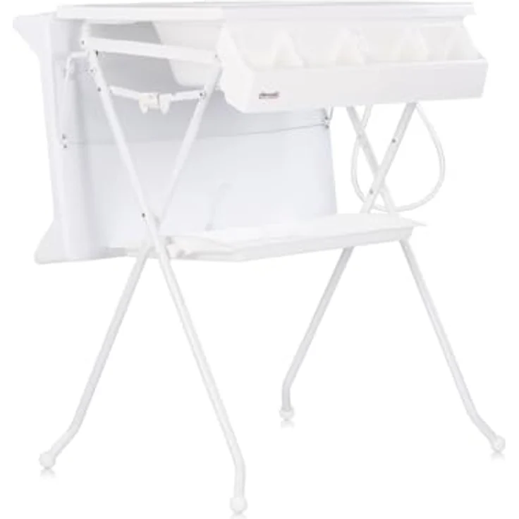 Chipolino Babywanne Wickeltisch 2 in 1 Aqua, klappbar, mit Zubehörfach und Ständer, beige – Bild 3