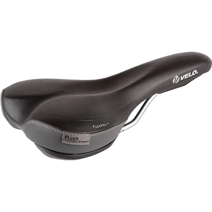 Velo Herren Fahrradsattel Plush Propotion D2, Black, 263x158 mm