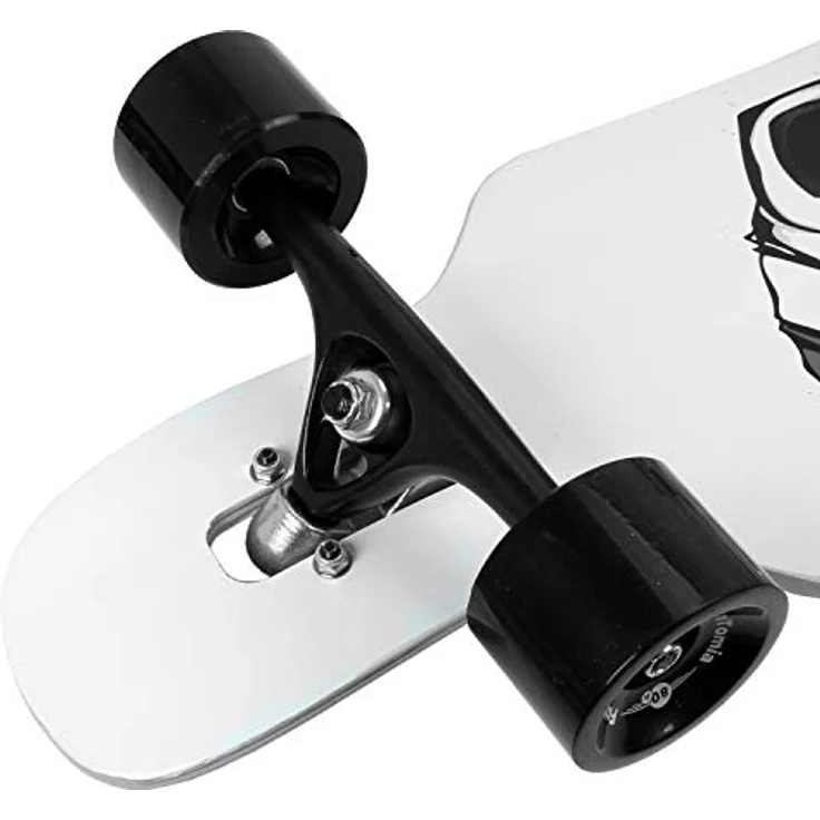 FunTomia Flex2 bis 84kg - Camber Longboard (weiß Skull - Ahornholz) – Bild 5