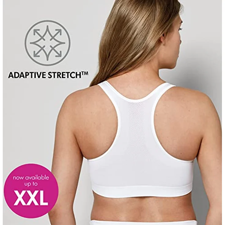 Medela Schlaf-Bustier Keep Cool für Schwangerschaft & Stillzeit, atmungsaktiv & nahtlos, Weiß, Gr. M – Bild 2