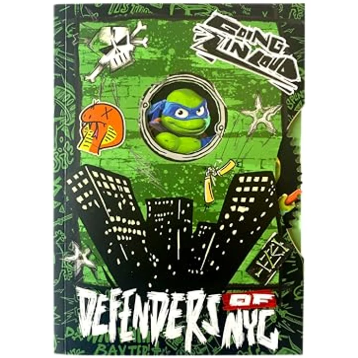 ThumbsUp! Notizbuch TMNT, Spinner, 80 Blätter, mehrfarbig – Bild 1
