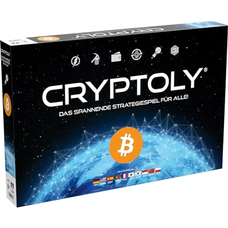 Gomazing CRYPTOLY - Das Bitcoin Strategiespiel für die ganze Familie, Deutsche Sprachversion, 2-6 Spieler ab 8 Jahren, spannendes Gesellschaftsspiel für Kinder & Erwachsene, Spieleabend, Spiel für 2 Spieler – Bild 2