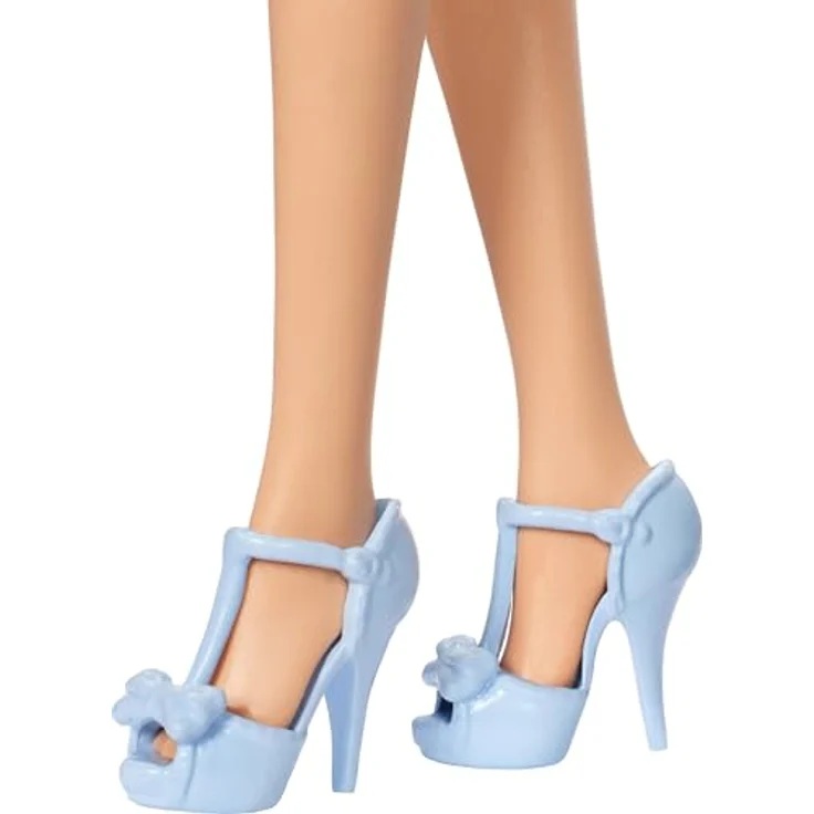 Barbie Fashionista Puppe mit blauer Schleife, Anziehpuppe für kreative Modeerlebnisse – Bild 3