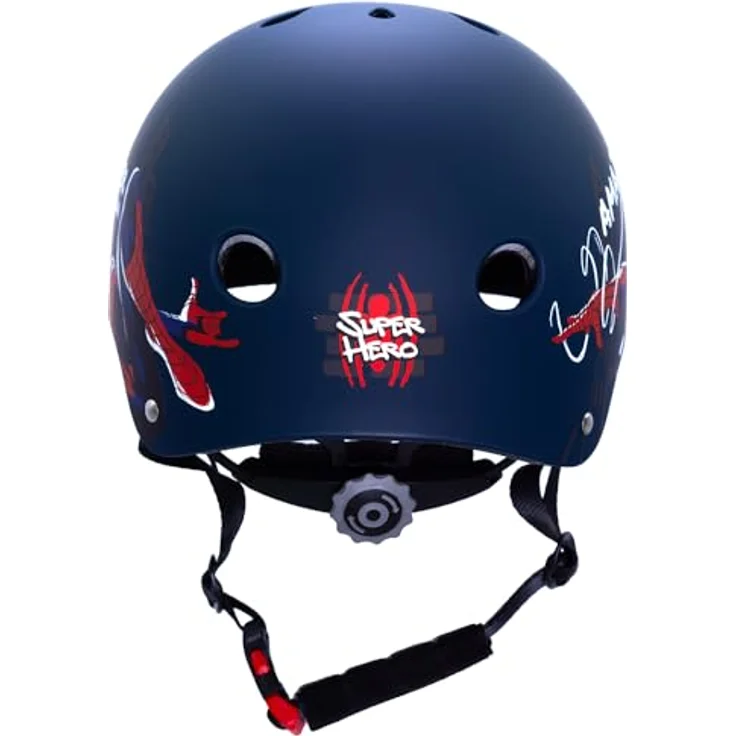 Seven Polska Marvel Fahrradhelm Spiderman Amazing, Skater, 52-56cm, leicht, matt blau – Bild 2