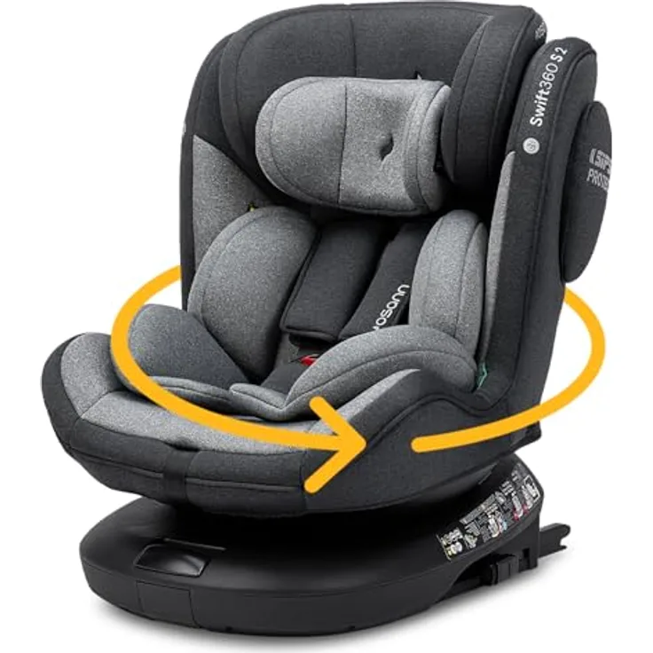 Osann Autokindersitz Swift360 S 2, 360° drehbar, reboard bis 4 Jahre, höhenverstellbare Kopfstütze, bis 150 cm, i-Size