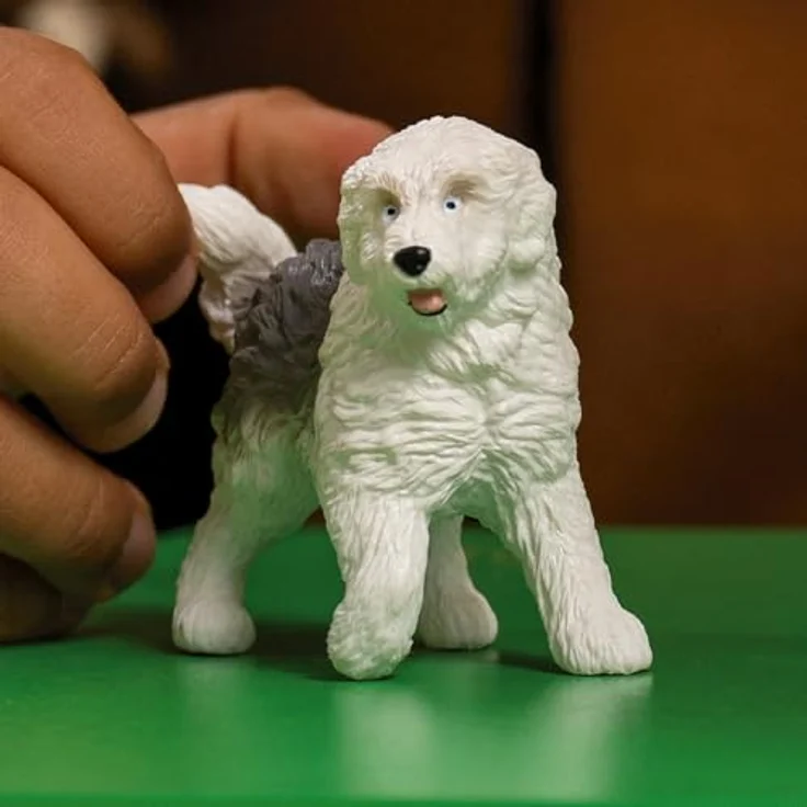 Schleich Bobtail (13968) Farm World, detailgetreue Figur mit üppigem Fell, ca. 7,7 x 2,5 x 5,7 cm – Bild 2