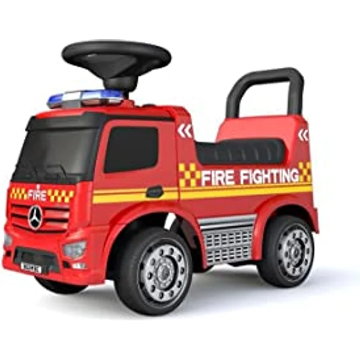 TURBO CHALLENGE Mercedes Antos Feuerwehr Lauflernhilfe, Max. 25 kg, Rot, Kunststoff, Für Kinder ab 12 Monaten, Freilauf, Kinderspielzeug – Bild 1