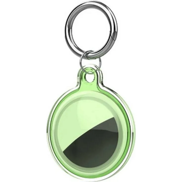 COFI 1453 Schlüsselanhänger Schutzhülle für Apple AirTag, wasserdicht, 360° Schutz, Grün