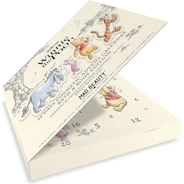 ACCENTRA Adventskalender WINNIE THE POOH, 24 Pflegeprodukte in aufklappbarer Box für Kinder, Vorfreude auf Weihnachten – Bild 3