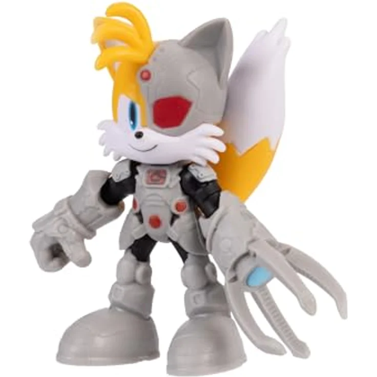 Sonic The Hedgehog DC x Sonic Tails als Cyborg, 6 cm hochbewegliche Actionfigur mit detailreichem Design, offiziell lizenziert von Jakks Pacific, in Sammlerverpackung – Bild 3