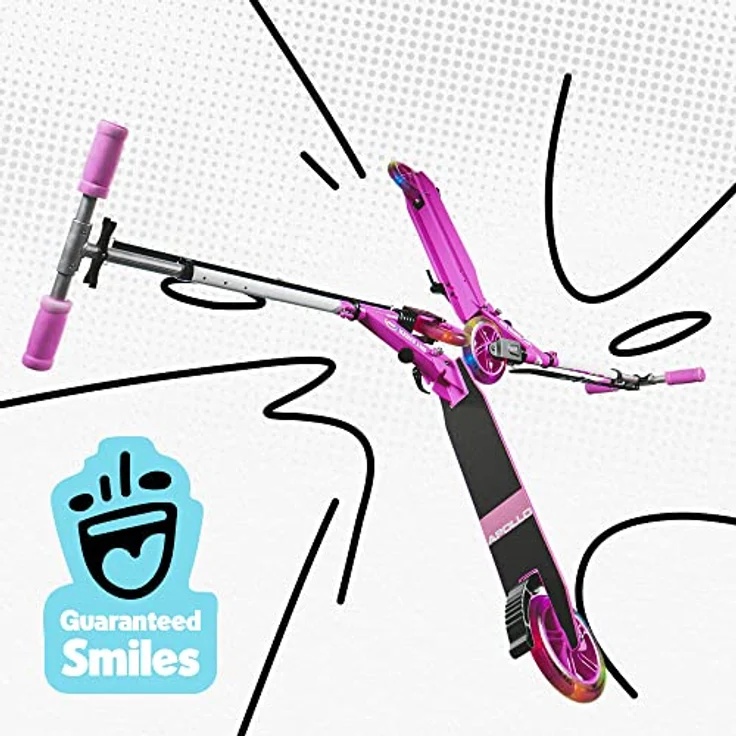 Apollo Skyracer City Roller mit LED Leuchträdern | Tretroller für Kinder und Teens | Federung | klappbar und höhenverstellbar – Bild 5