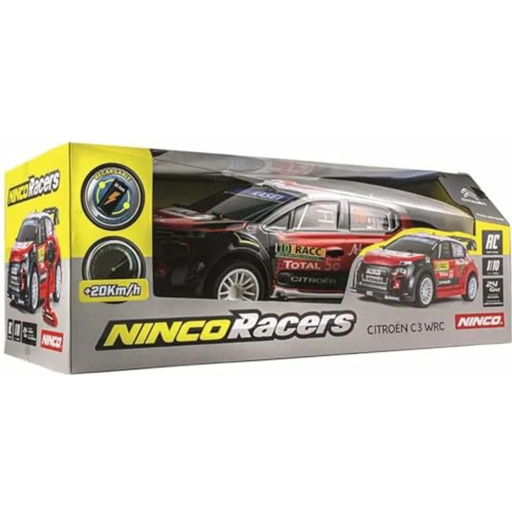 Ninco Racers Citroën C3 WRC, Ferngesteuertes Auto im Maßstab 1:10, 2,4 GHz, Rot und Schwarz, 500 mAh Li-Ion Akku, 20 km/h Geschwindigkeit – Bild 7