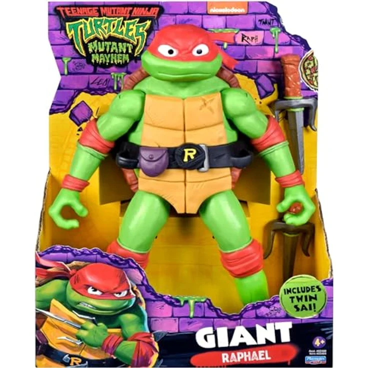 Boti Teenage Mutant Ninja Turtles - Giant Raphael Actionfigur, 30 cm mit 7 Gelenken und Doppel-Sais – Bild 1