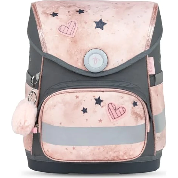 Belmil Compact mit Patches Schulranzen Set 5-teilig, Brustgurt, 19 L Volumen, Belle Pirouette – Bild 5