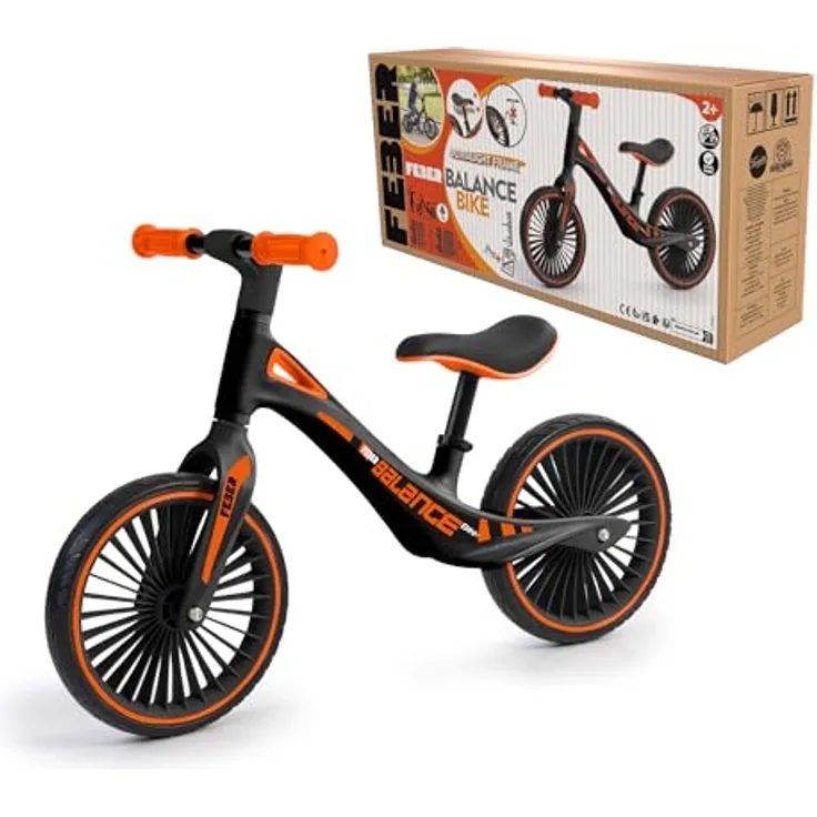 Feber Balance Bike, Sportliches Laufrad mit ultraleichter Struktur, rutschfesten Gummigriffen und verstellbarem ergonomischem Sattel, ab 2 Jahren, Famosa (FED42000)