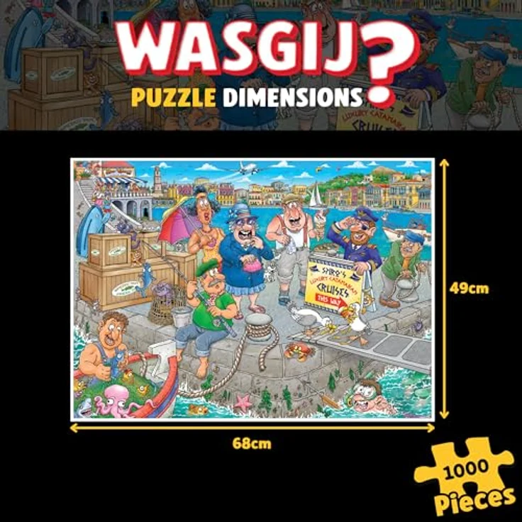 Wasgij Original 47, Bootschaos - 1000 Teile Puzzle, einzigartiges Konzept für Erwachsene, 68 x 49 cm – Bild 2