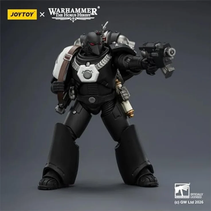 JOYTOY Warhammer 40,000 Actionfigur Raven Guard MkVI Tactical Sergeant, 12 cm, mit Energieschwert und Bolter, voll beweglich, detailreich, 1:18 Maßstab – Bild 5