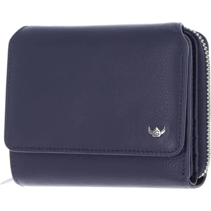 Golden Head Madrid Geldbörse RFID, 100% Leder, 11,5 cm, blau