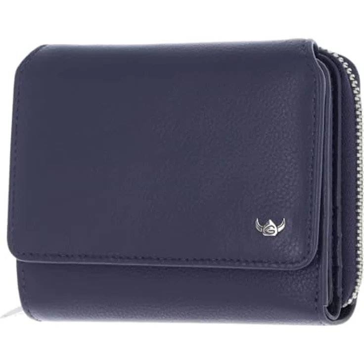 Golden Head Madrid Geldbörse RFID, 100% Leder, 11,5 cm, blau – Bild 1