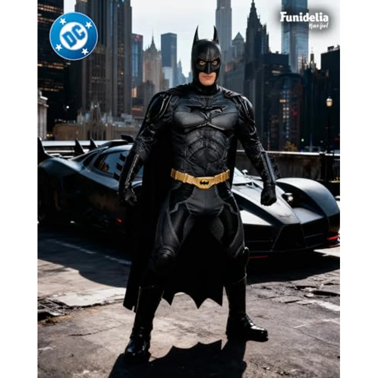Funidelia Batman Der Dunkle Ritter Kostüm - Diamond Edition für Herren, schwarz, Größe L, inkl. Umhang, Maske und Gürtel – Bild 4