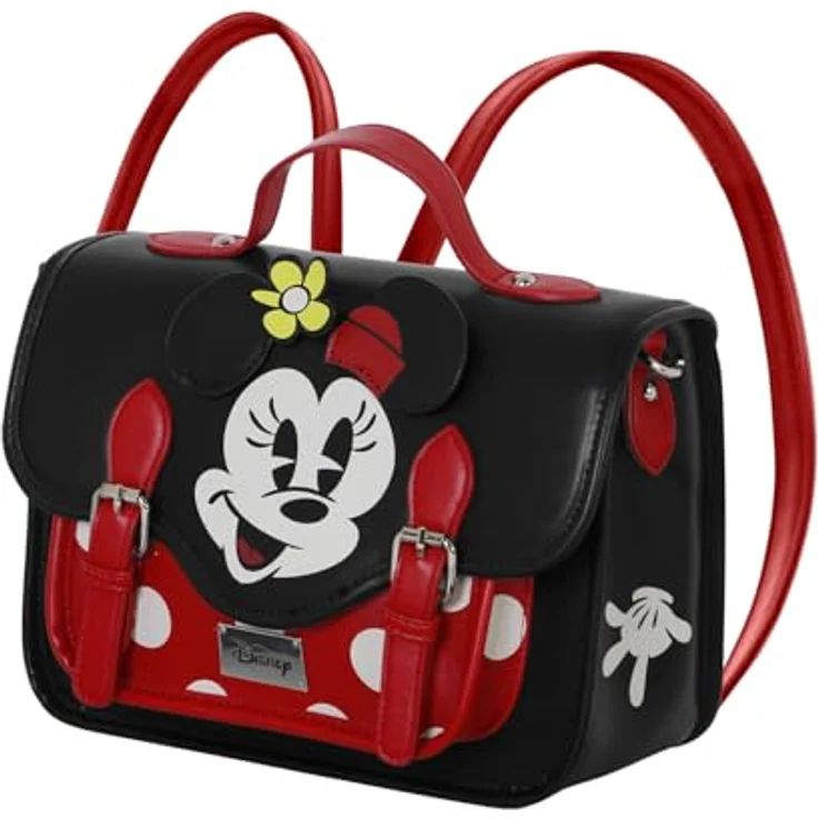 Karactermania Kindergartenrucksack MINNIE - Heady, umwandelbare Schulter- und Rucksacktasche mit Reißverschluss und Magnetverschluss, Mehrfarbig, 26x20x11 cm – Bild 5