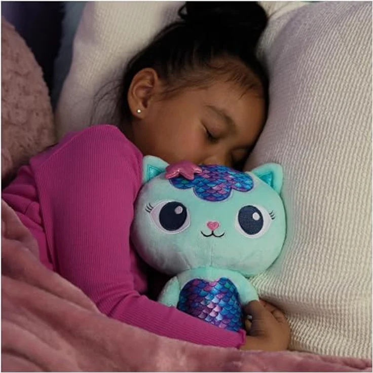 Gabby's Dollhouse Meerkätzchen MerCat, 25 cm Plüsch-Katze mit beweglicher Meerjungfrauenflosse, Premium Kuscheltier in Originalgetreuen Details, für Kinder ab 3 Jahren – Bild 5