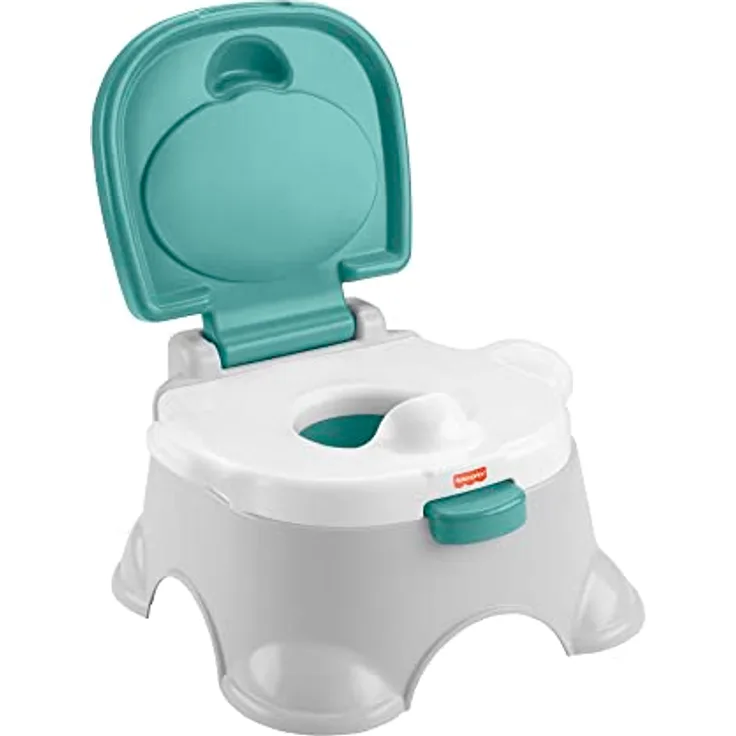 Fisher-Price HPY87 - 3-in-1-Töpfchentrainingsstuhl für Kinder und Fußbank mit abnehmbaren Toilettenring sowie waschbarem Eimer, Babyzubehör