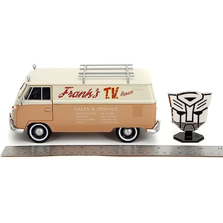 Jada Toys Transformers Wheeljack VW Bus (T7) - Volkswagen Bulli aus Transformers 7: Aufstieg der Bestien, Die Cast Auto ab 8 Jahre mit Sammelmünze, 1:24, 19cm – Bild 2