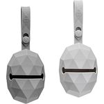 MiaMia Schnullerbox Set Silikon - 2x tragbare Schnullertasche für Kinderwagen, Aufbewahrungsbox für alle Schnuller Modelle, BPA-frei - Grau