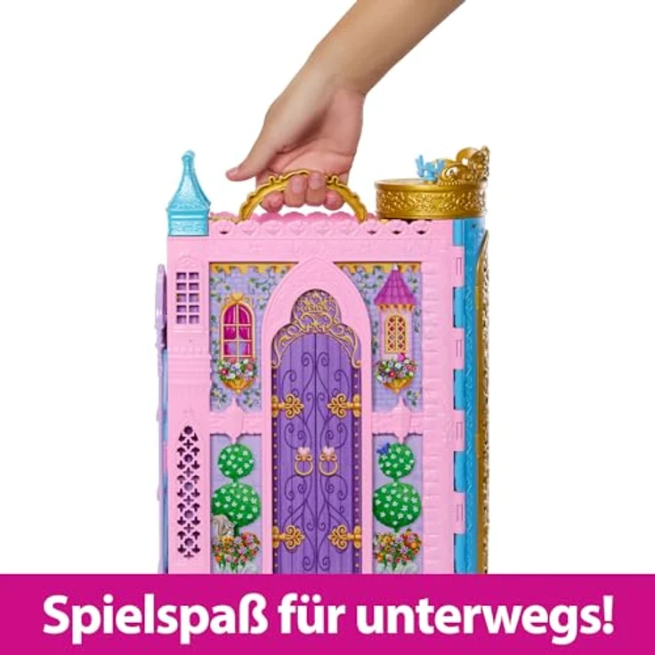 Mattel® Puppenkleiderschrank Disney Princess - Bereit für den Ball, mit 2 Kleidungsstücken, 25 Zubehörteilen und Frisiertisch, erweiterbar auf 60 cm – Bild 4