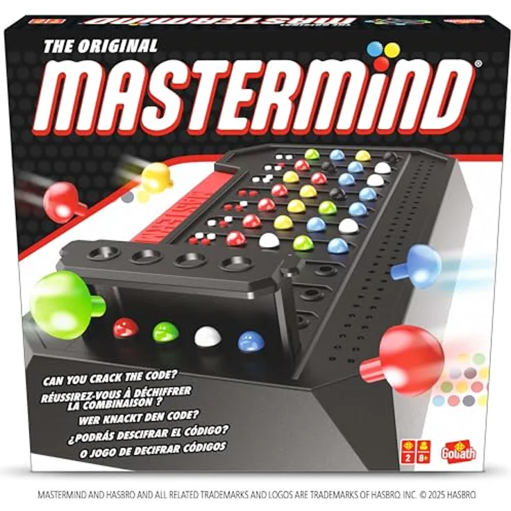 Goliath Mastermind The Original Classic, Strategisches 2-Spieler Brettspiel mit 108 Stiften in 6 Farben, für Kinder und Erwachsene ab 8 Jahren