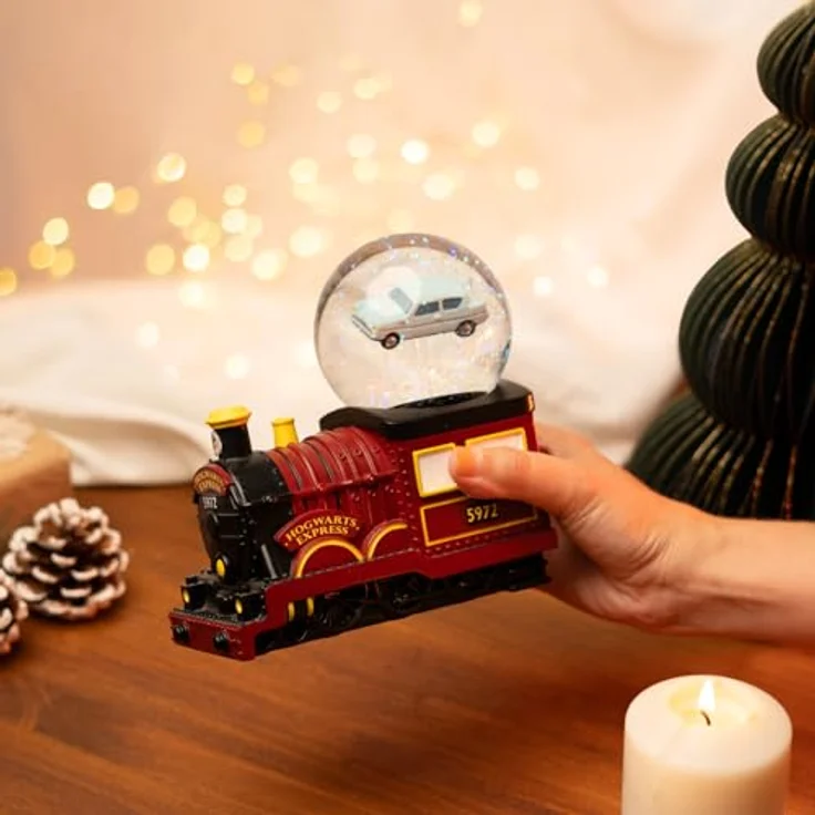 Grupo Erik Harry Potter Hogwarts Express Schneekugel, 8 cm, detailreiche Darstellung aus Resin und Glas mit schimmernden Partikeln – Bild 7