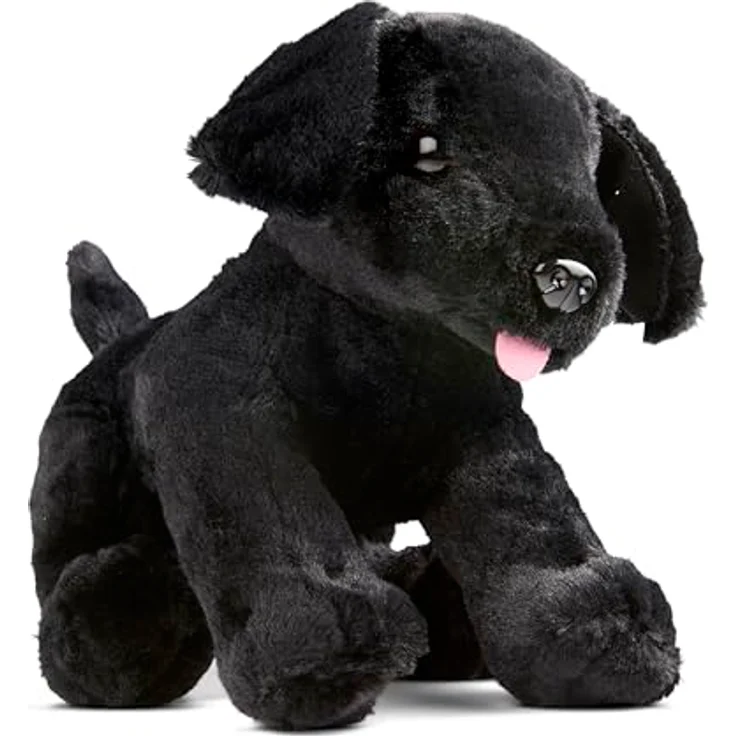 Melissa & Doug Schwarze Benson Labrador-Welpe, Stofftier mit abwaschbarer Oberfläche, 25,4 cm, ideal für Kinder von 3 Monaten bis 3 Jahren – Bild 1