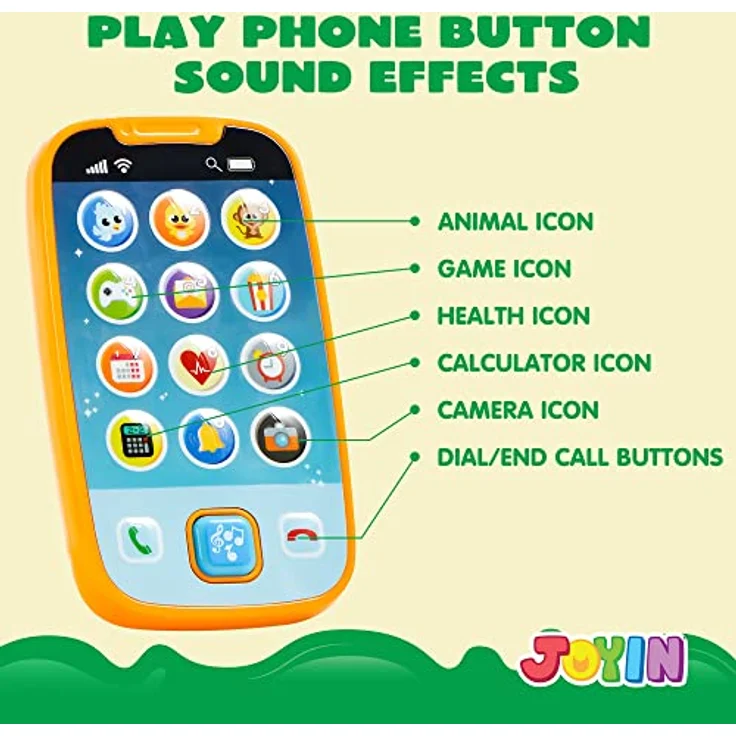 JOYIN Baby-Spielzeug Telefon, Musikspielzeug mit Fernbedienung und Lernfunktionen, grün, für Babys ab 6 Monaten – Bild 4