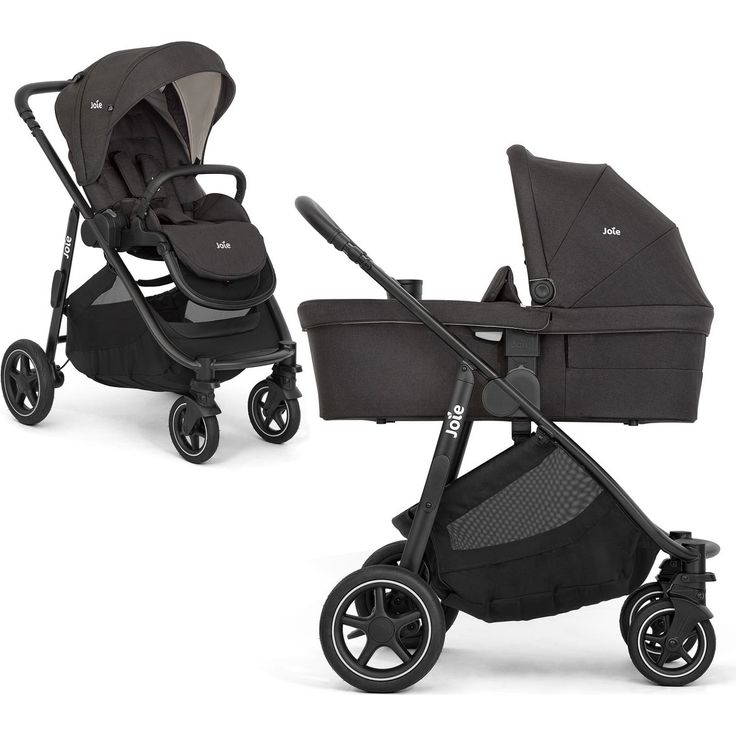 Joie Versatrax 2in1 Kombi-Kinderwagen-Set mit Babywanne Ramble XL, belastbar bis 22 kg, inkl. Insektenschutz und Mobilitätsgarantie - Shale