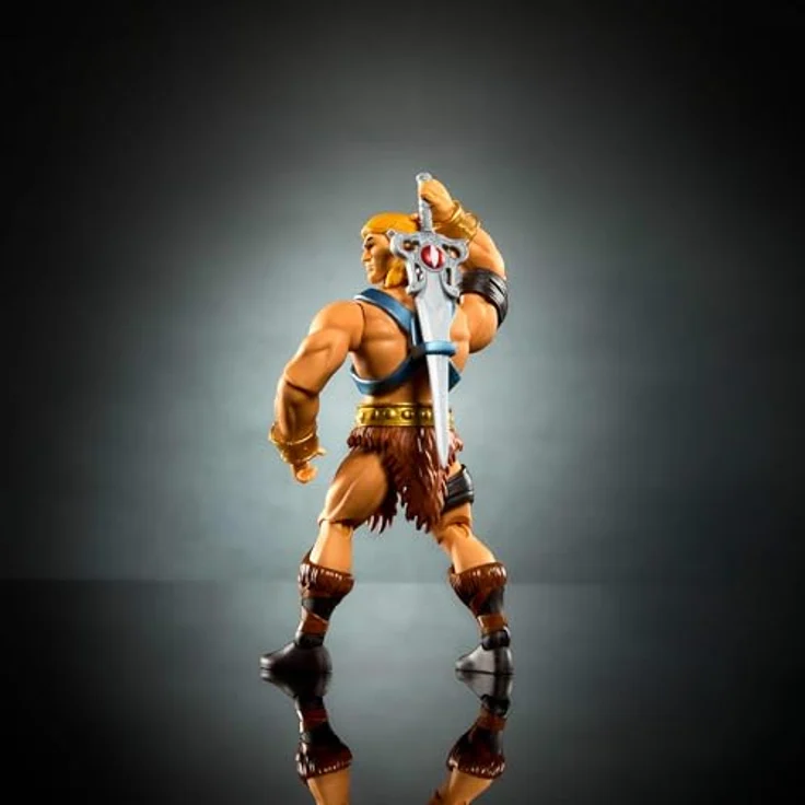 Masters of the Universe He-Man Origins & Thundercats, 14 cm große bewegliche Actionfigur mit abnehmbarer Rüstung, Schwert, Schild und Mini-Comic, JFW98 – Bild 3