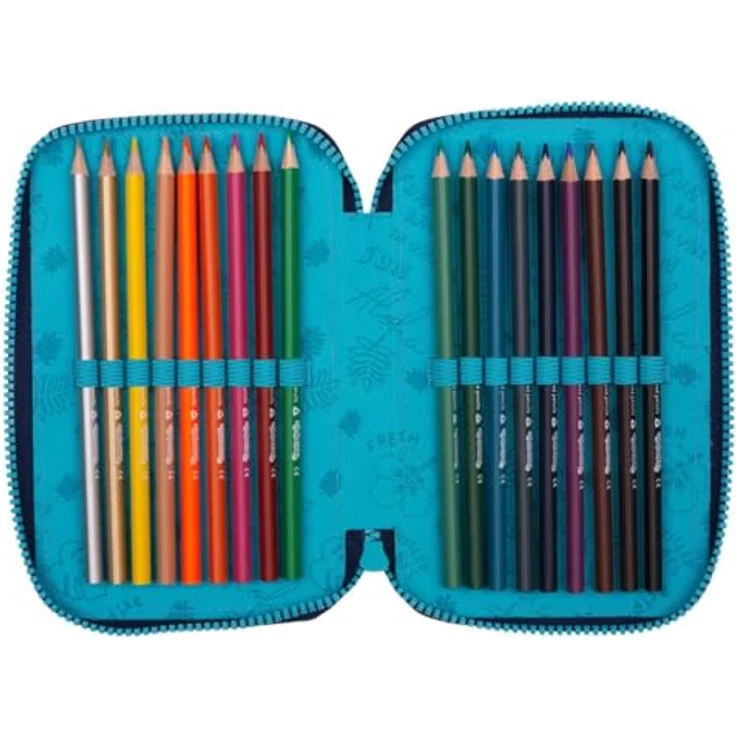 Coolpack F067780 Mäppchen JUMPER 3 Disney Stitch, Multicolor, mit 3 geräumigen Fächern und umfangreichem Zubehörset – Bild 4