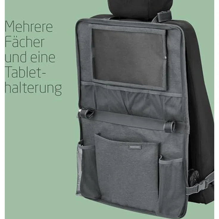 Maxi-Cosi Organizer und Rückenlehnenschutz für Babyschalen & Kindersitze - schützendes und leicht zu reinigendes Material, Graphite – Bild 2