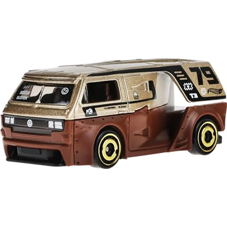 Hot Wheels Spielzeugtrucks 10er-Set, im Maßstab 1:64, Die-Cast Stunt, Utility und Racing-Fahrzeuge, moderne und retro Modelle, HYM97 – Bild 4