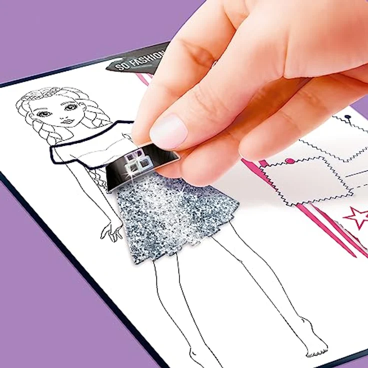 Canal Toys Kreativset Style 4 Ever, Fashion Designer Set mit Stoffen, Schablonen und Stiften – Bild 8