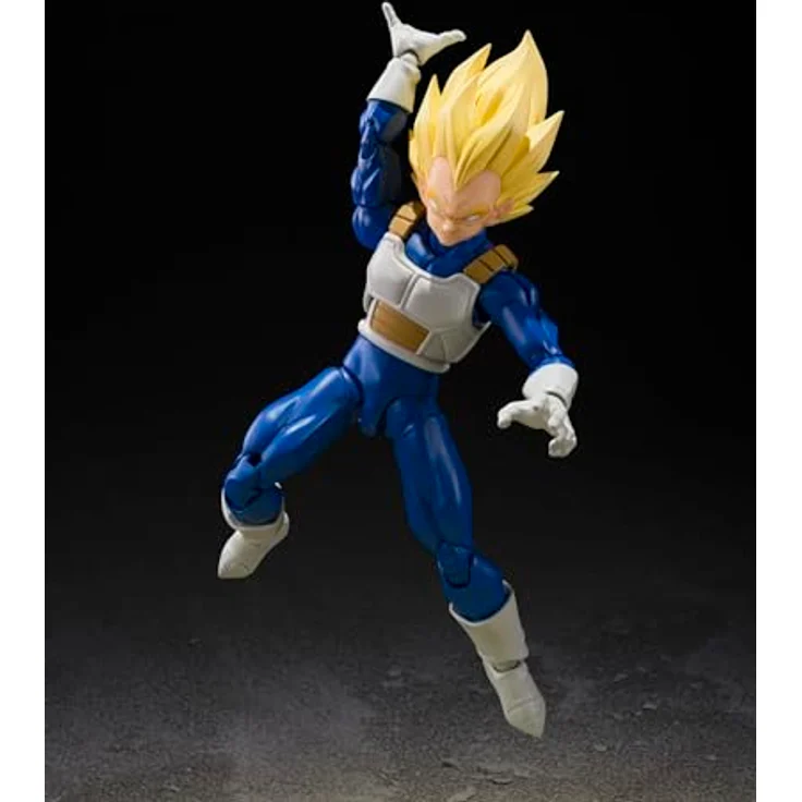 Bandai Tamashii Nations Dragon Ball Z S.H.Figuarts Actionfigur Super Saiyan Vegeta (Dangerous Pride), 14 cm, detailreiche Figur mit Zubehör – Bild 5